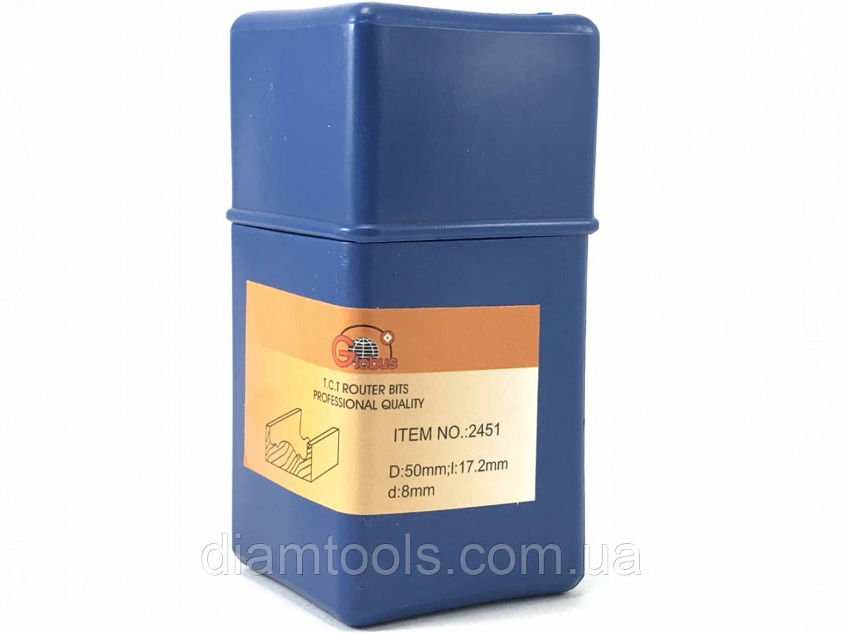 Фреза для виготовлення декору та розеток Глобус 2451 D50 d8 L52.2 h17.2