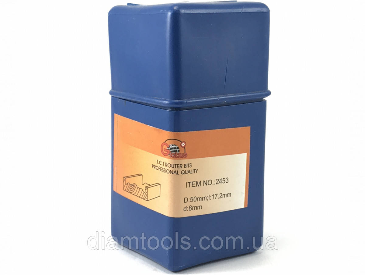 Фреза для виготовлення декору та розеток Глобус 2453 D50 d8 L57 h22, фото 1