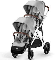 Прогулочная коляска для двойни Cybex Gazelle S 2.0, BLK Moon Black (под заказ 5-10 дней) SLV Lava Grey (под заказ 5-10 дней)