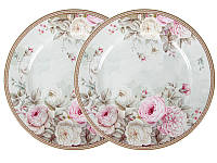 Набор фарфоровых тарелок из 2-х штук Английская роза 19 см 1924-572