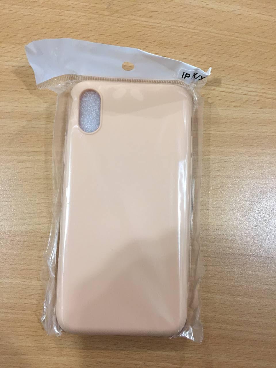 Силиконовый чехол накладка Silicone Case для iPhone X/XS с микрофиброй топ качество - фото 3 - id-p2105207173