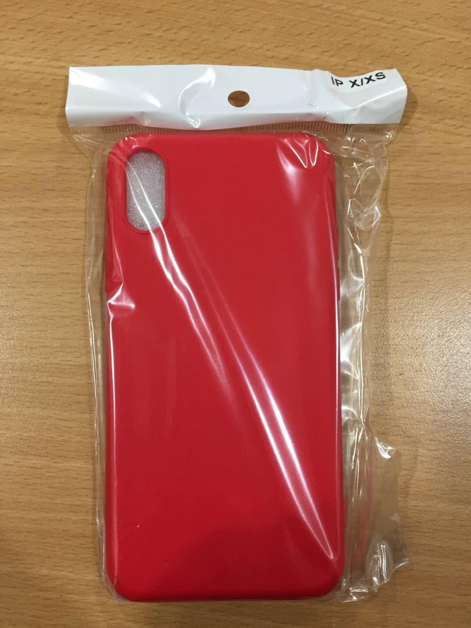 Силиконовый чехол накладка Silicone Case для iPhone X/XS с микрофиброй топ качество - фото 5 - id-p2105207173