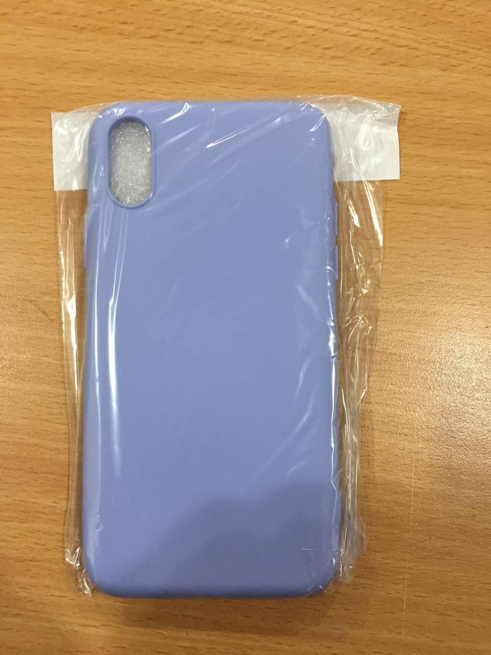 Силиконовый чехол накладка Silicone Case для iPhone X/XS с микрофиброй топ качество - фото 6 - id-p2105207173