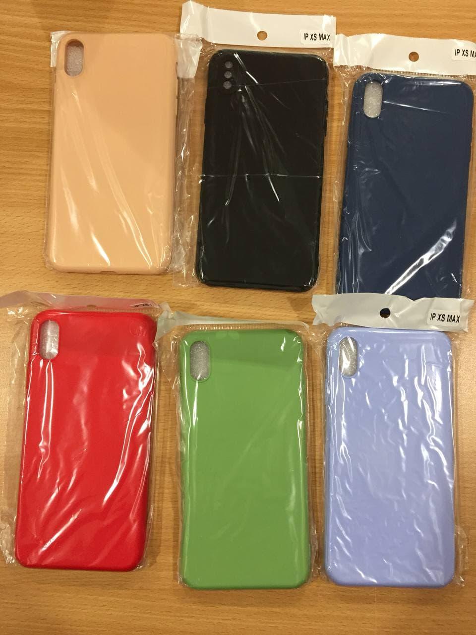 Силиконовый чехол накладка Silicone Case для iPhone XS MAX с микрофиброй на айфон - фото 1 - id-p2105207175