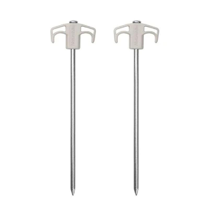 Кілки металеві Naturehike NH21YW133, 25 см, білі 2 шт., фото 1