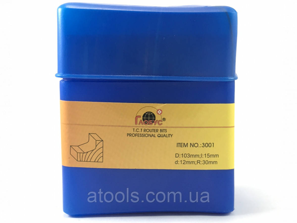 Фреза фігірейна горизонтальна Глобус 3001 D103 d12 L55 h30