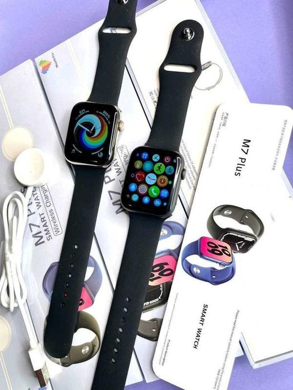 Smart Watch M7 Plus Смарт годинник 7-го покоління Black смарт вотч - фото 2 - id-p2105207480