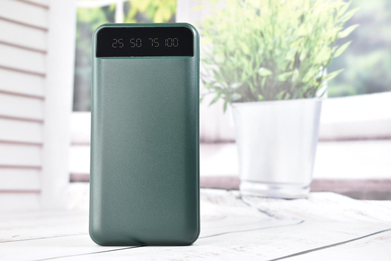 Power Bank портативное зарядное устройство 20000mAh Green - фото 2 - id-p2105207490