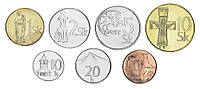 Словакия набор из 7 монет 1993-2007 UNC 10, 20, 50 геллеров, 1, 2, 5, 10 крон