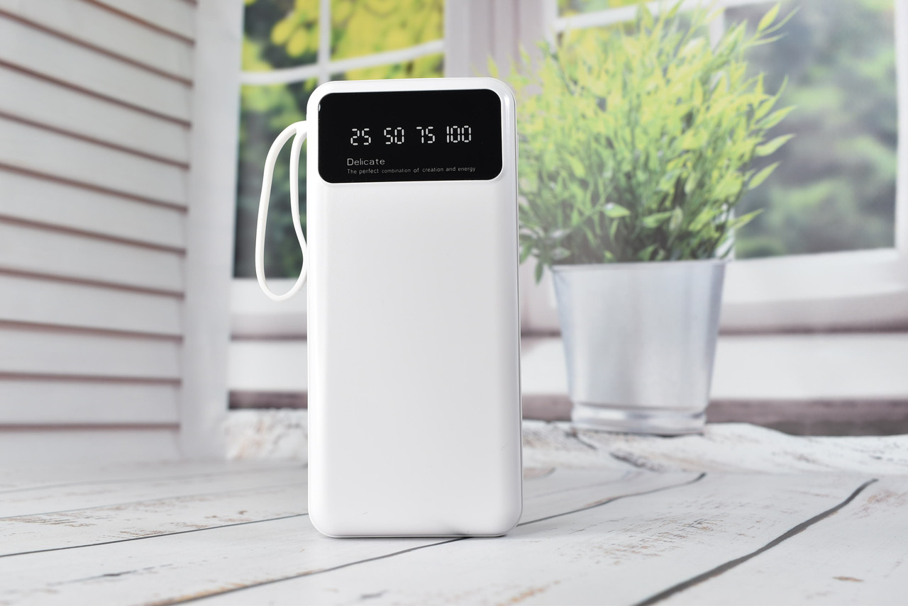 Power Bank Павербанк портативное зарядное устройство 20000mAh White - фото 2 - id-p2105207495