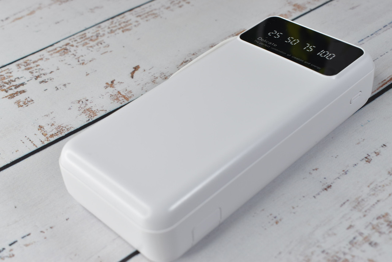 Power Bank Павербанк портативное зарядное устройство 20000mAh White - фото 6 - id-p2105207495