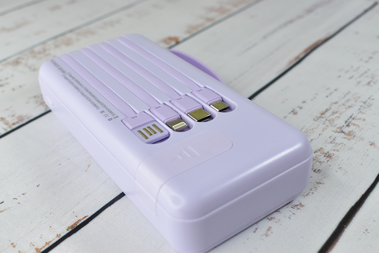 Power Bank Super Charge Павербанк 20000mAh Violet топ качество - фото 4 - id-p2105207496