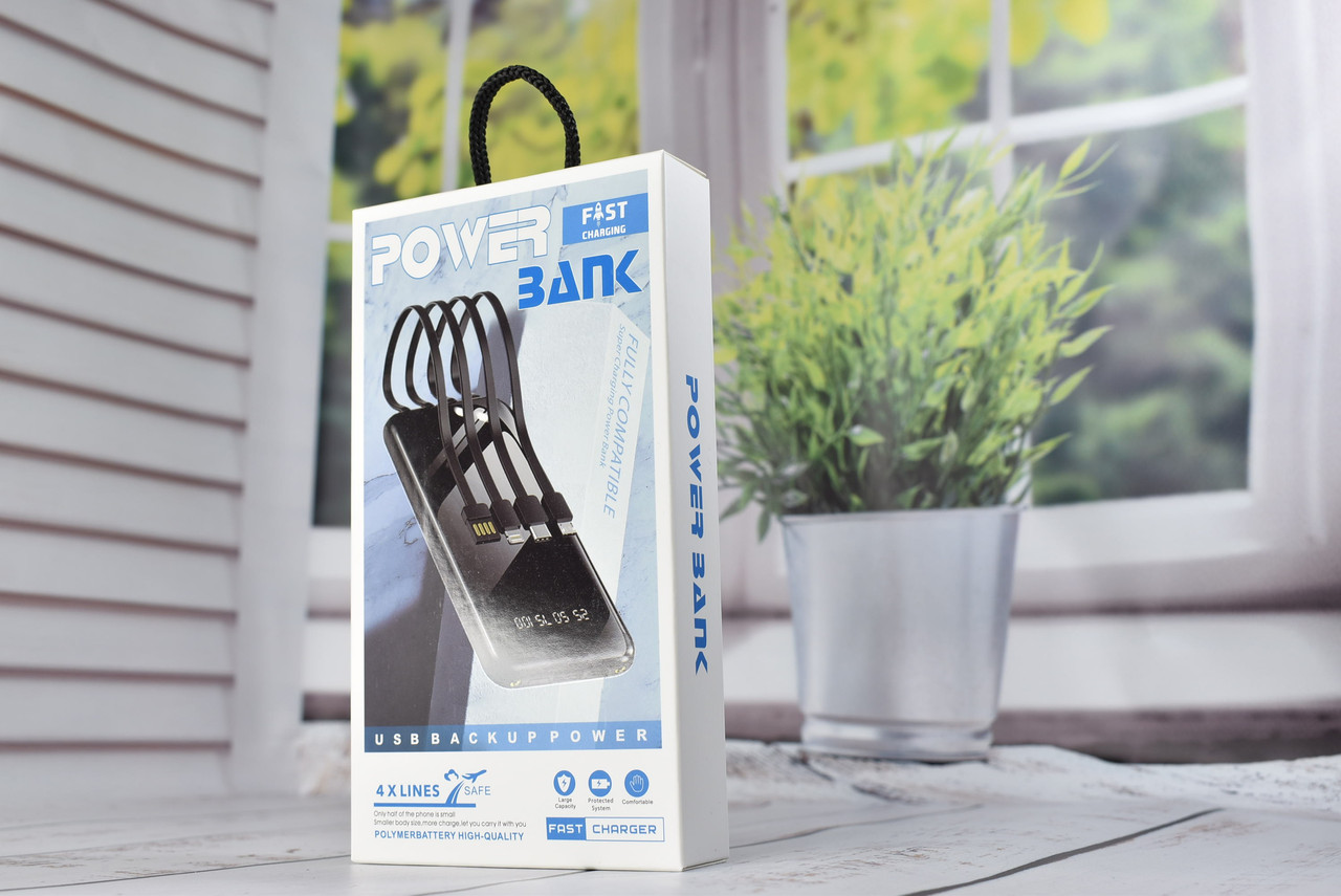 Павербанк швидка зарядка Power Bank Fast Charger 10000 mAh Black топ - фото 7 - id-p2105207556