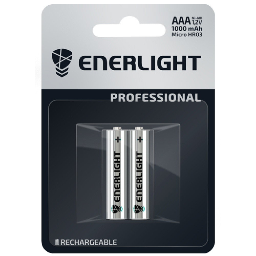 Акумул. Enerlight Professional AAA 1000mAh BLI 2 / блістер/12шт в кор./ - фото 1 - id-p1626784166