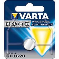 Батар. Varta CR 1620 BLI 1 Lithium, блістер/10шт в кор./