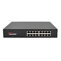 Коммутатор Ethernet ONV-H1016 в металлическом корпусе, 16*100Мб портов, 270х181х44 мм m