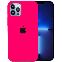 Чохол Silicone Case Full Protective (AA) для Apple iPhone 13 Pro (6.1") Рожевий/Barbie pink