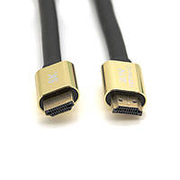 Кабель Merlion HDMI-HDMI 8K Ultra HD(7680x4320P), 3.0m, v2,1, круглый Black, коннектор Blue, Blister-box, Q80