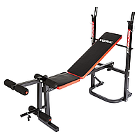 Скамья тренировочная York Fitness ASPIRE 120 складная со стойкой под штангу. l