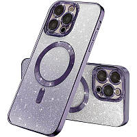 TPU чехол Delight case with MagSafe с защитными линзами на камеру для Apple iPhone 11 Pro (5.8") Фиолетовый /