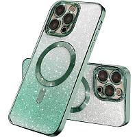 TPU чехол Delight case with MagSafe с защитными линзами на камеру для Apple iPhone 11 Pro Max (6.5") Зеленый /