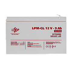 Акумулятор гелевий LPM-GL 12V - 9 Ah