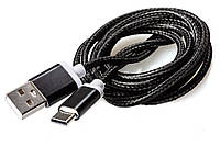 USB-Type-C кабель, тканевая оплетка, 1m p
