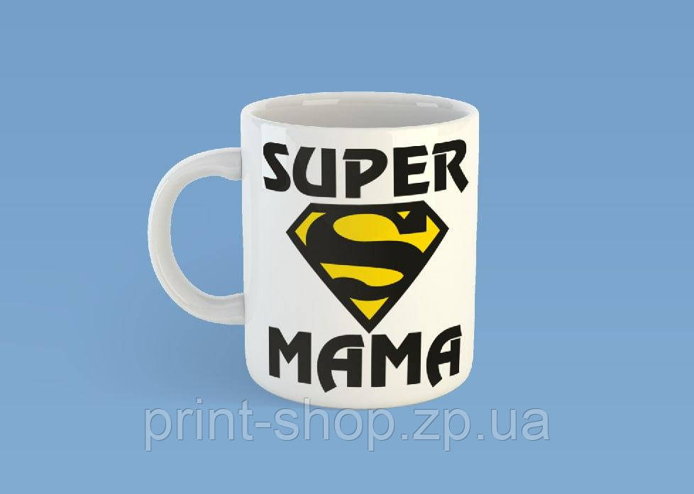 Чашка на подарунок "Супер мама" 330 мл, фото 1