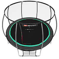 Батут Hop-Sport Premium 12ft (366см) черно-зеленый с внутренней сеткой o