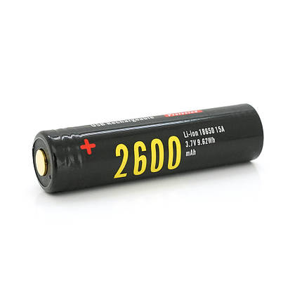 Акумулятор Li-Ion Soshine 18650 18650USB-3.7-2600, microUSB, 2600mAh, 2.5A, 4.2/3.6/2.75V, Black, фото 1