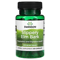Слизький в'яз Slippery Elm 400 мг 60 капс лікування гастриту, виразки Swanson USA