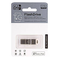 Флеш-драйв T&G 008 Metal series USB 3.0 - Lightning 64GB