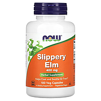 Слизький в'яз Slippery Elm 400 мг 100 капс лікування гастриту, виразки Now Foods USA