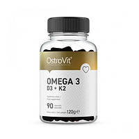 Омега для спорта OstroVit Omega 3 D3 + K2 90 Caps GR, код: 7520394