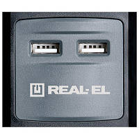 Сетевой удлинитель REAL-EL RS-3 USB CHARGE 1.8m, black (EL122500001) m