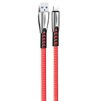 Дата кабель USB 2.0 AM to Lightning 1.0m zinc alloy red ColorWay (CW-CBUL010-RD) o