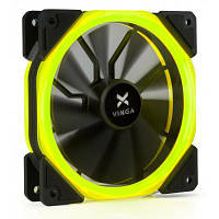 Кулер для корпусу Vinga LED fan-02 yellow m