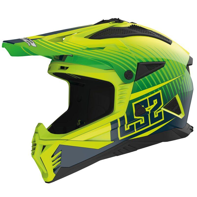 Мотошолом LS2 MX708 Fast 2 Duck Green Yellow XS
