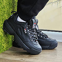 Кросівки Fila Disruptor Black Стильні Чорні Філа 36,37,38,39,40 розміри