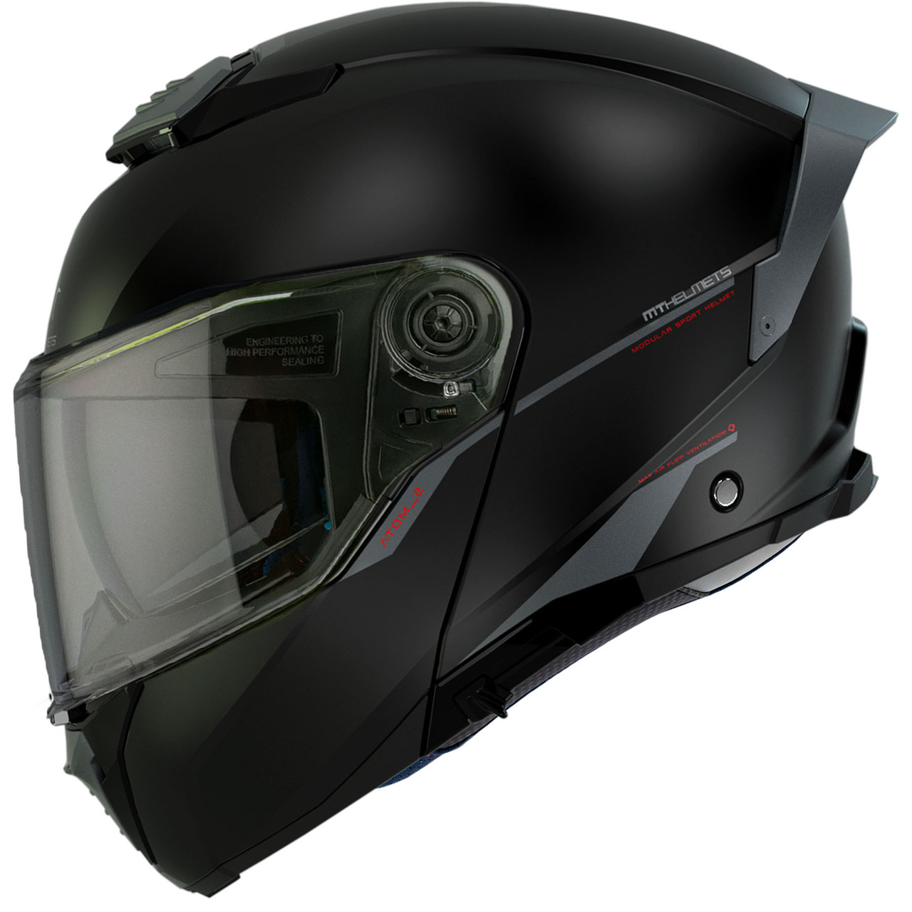 Мотошолом MT ATOM 2 SV Solid A1 Matt Black XS