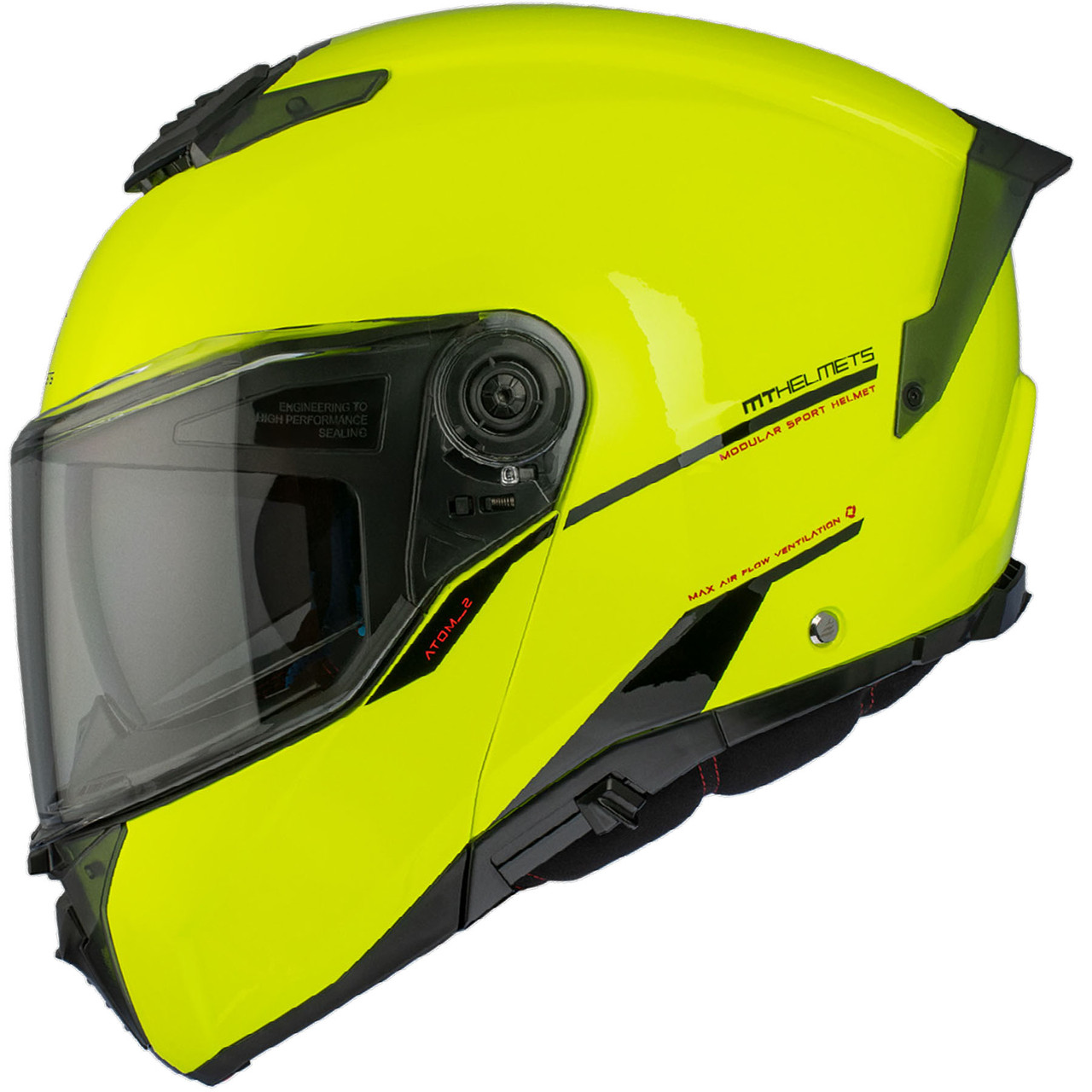 Мотошолом MT ATOM 2 SV Solid A3 Gloss Yellow XS