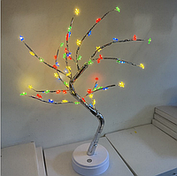 Настольный SV DIY Светильник LED на 108 бусин высотой 50 см, Дерево Бонсай на батареях/от сети 2в1 RGB свет в