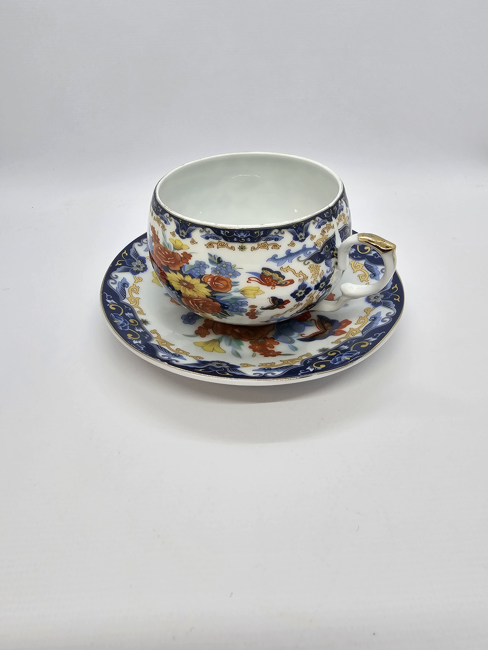 Чашка порцеляна 210 мл "Квіти" (h-6 см, d-чашки — 8 см, d-блюдця — 14 см), фото 1