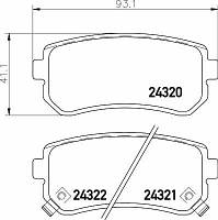 Тормозные колодки дисковые, комплект, арт.:2432001, Пр-во: Textar