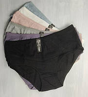 Труси жіночі бавовняні " в рубчик" супер батал с 56 до 74, різні кольори. 6 шт /Уп*1,20