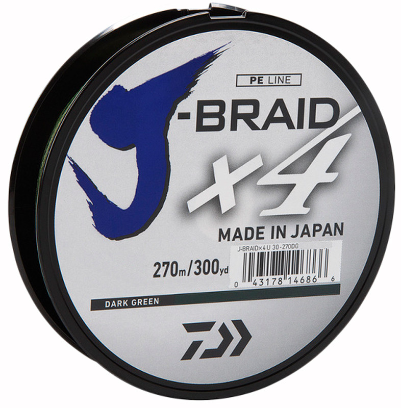 Шнур DAIWA J-Braid x4 0,17mm 8,4kg 270m dg, фото 1