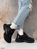 Жіночі кросівки чорні лак із текстилем весняні, фото 9