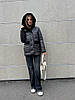 Чорна жіноча базова куртка єврозима, осінь, тепла зима до -5 градусів, фото 3