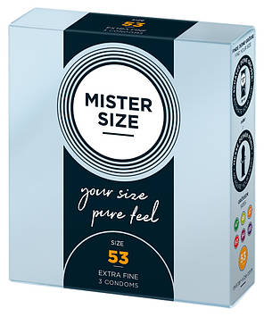 Презервативи Mister Size 53 Pure Feel 3 шт., фото 3