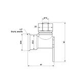 Кут обтискний SD Plus настінний 16х1/2" ВР SD162W1615, фото 2